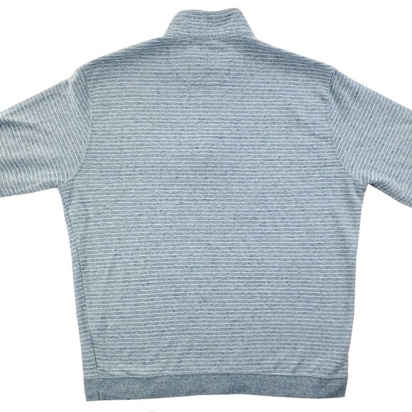 Johnnie-O Skiles Sweater Quarter 1/4 Zip Pullover Striped Soft Men's Large - Picture 3 of 11